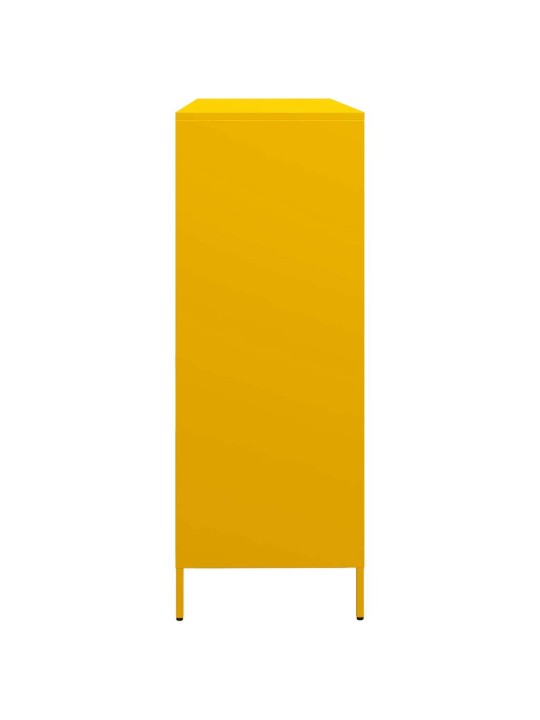 Kumode sinepju dzeltena 135x39x103,5 cm auksti velmēts tērauds