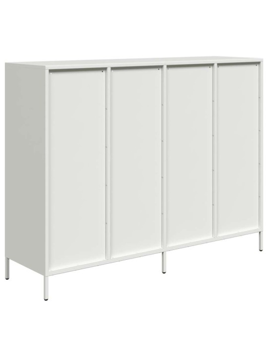 Kumode, balta, 135x39x103,5 cm, auksti velmēts tērauds