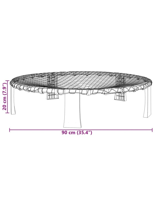 Apaļo tīklu komplekts ar 3 bumbiņām un papildu sūkni ø90x20 cm