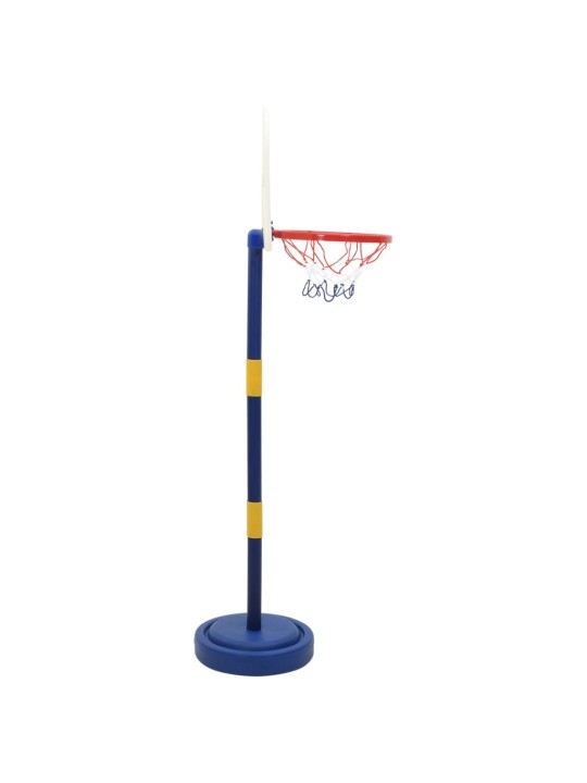 Basketbola statīvs ar regulējamu bumbu un sūkni 90/121 cm