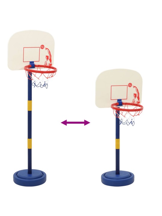 Basketbola statīvs ar regulējamu bumbu un sūkni 90/121 cm