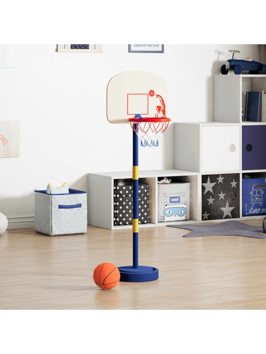 Basketbola statīvs ar regulējamu bumbu un sūkni 90/121 cm