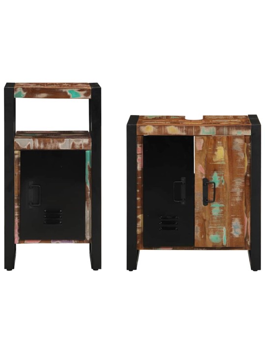 Vannas istabas mēbeļu komplekts 2 pcs pārstrādāts masīvkoks