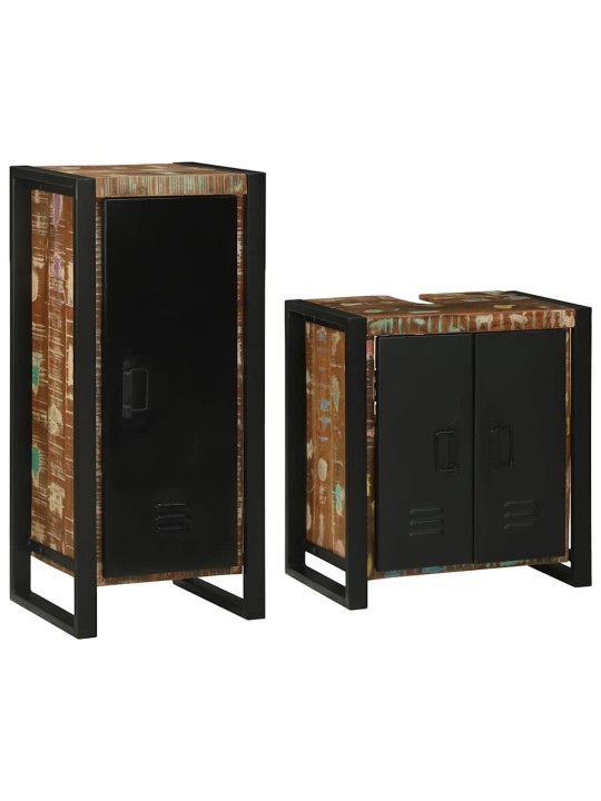 Vannas istabas mēbeļu komplekts 2 pcs ciets atjaunots koks