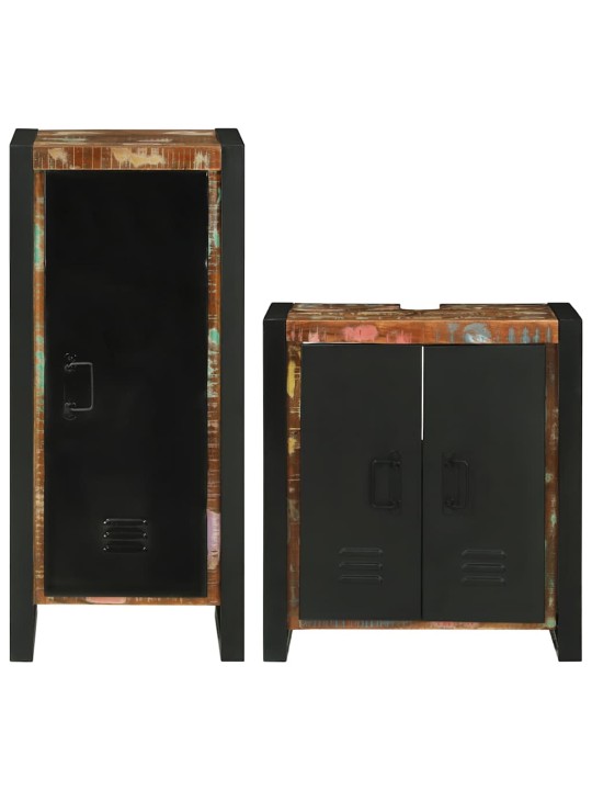 Vannas istabas mēbeļu komplekts 2 pcs ciets atjaunots koks