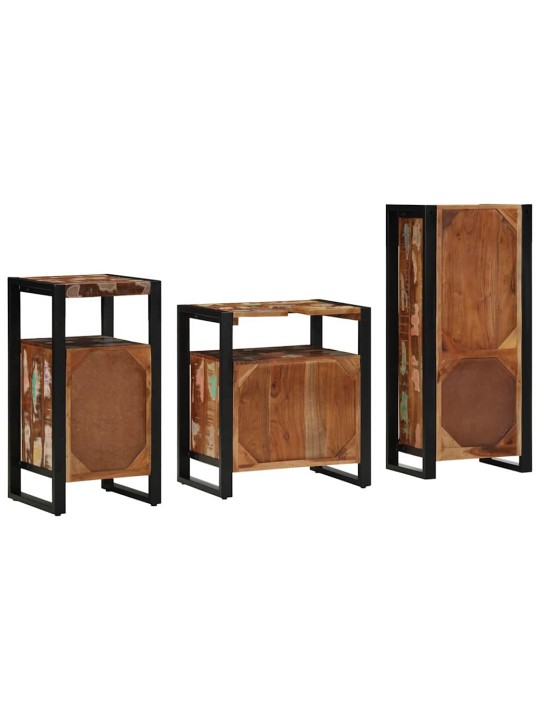 Vannas istabas mēbeļu komplekts 3 pcs ciets atjaunots koks