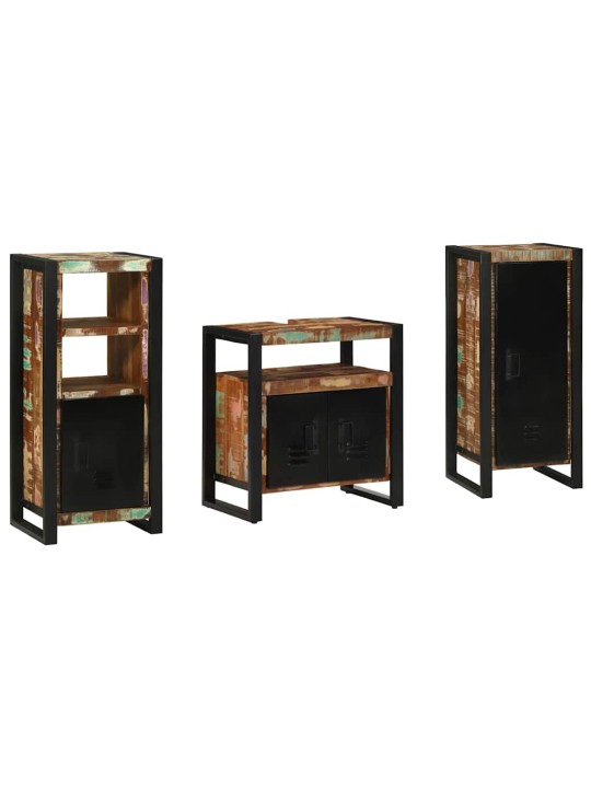 Vannas istabas mēbeļu komplekts 3 pcs ciets atjaunots koks