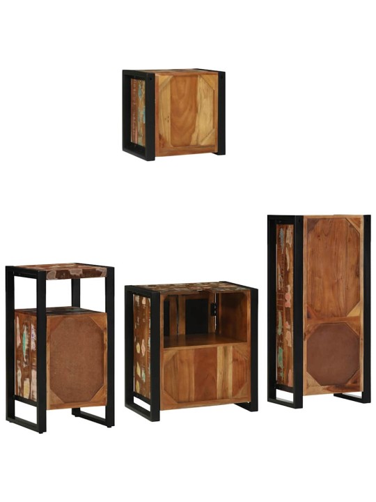 Vannas istabas mēbeļu komplekts 4 pcs ciets atjaunots koks