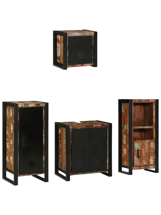 Vannas istabas mēbeļu komplekts 4 pcs ciets atjaunots koks