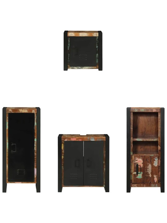 Vannas istabas mēbeļu komplekts 4 pcs ciets atjaunots koks