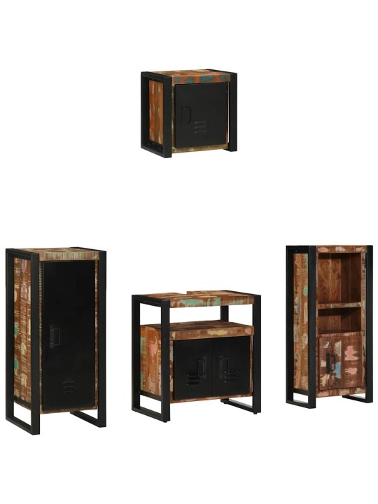 Vannas istabas mēbeļu komplekts 4 pcs ciets atjaunots koks