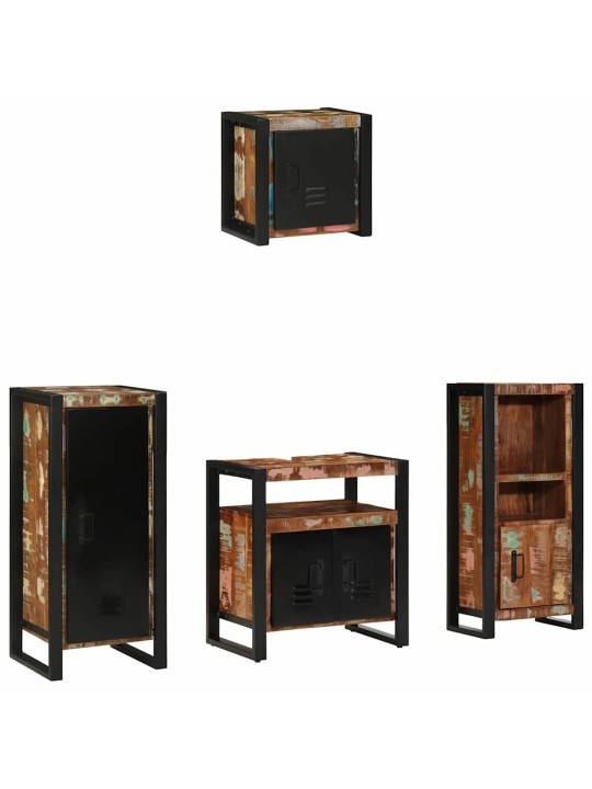 Vannas istabas mēbeļu komplekts 4 pcs ciets atjaunots koks