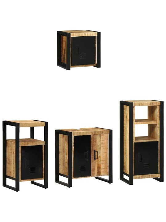 Vannas istabas mēbeļu komplekts 4 pcs brūna cieta mango koksne