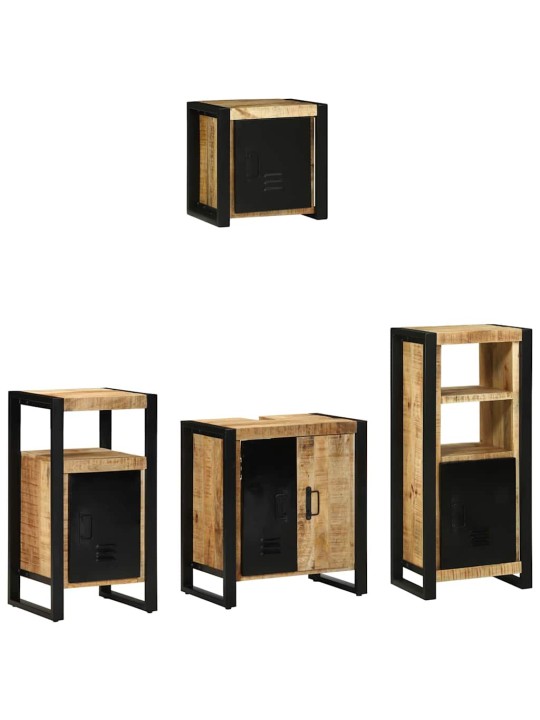 Vannas istabas mēbeļu komplekts 4 pcs brūna cieta mango koksne