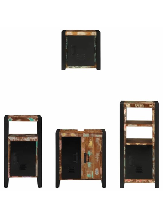 Vannas istabas mēbeļu komplekts 4 pcs ciets atjaunots koks