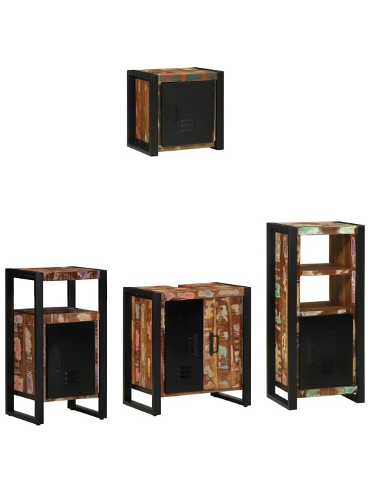Vannas istabas mēbeļu komplekts 4 pcs ciets atjaunots koks