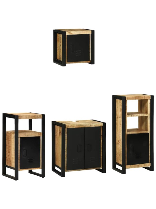 Vannas istabas mēbeļu komplekts 4 pcs brūna cieta mango koksne