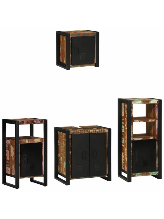 Vannas istabas mēbeļu komplekts 4 pcs ciets atjaunots koks