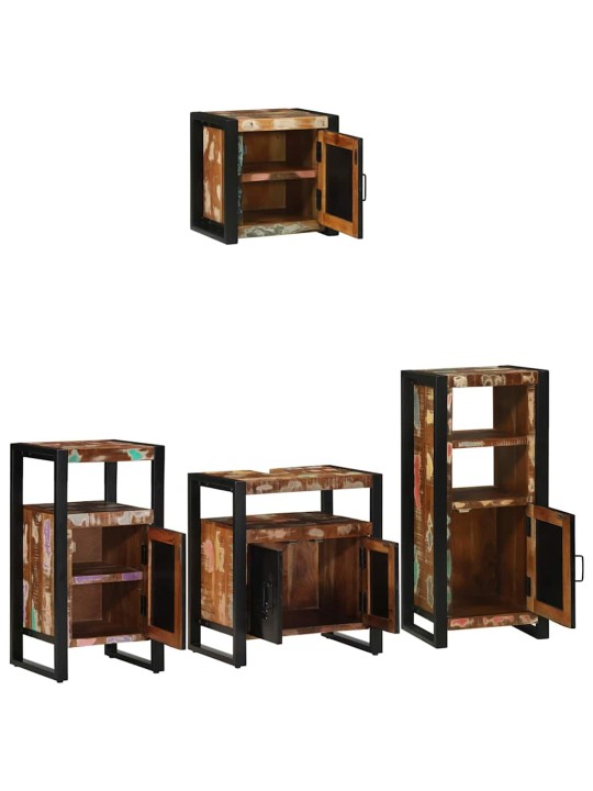 Vannas istabas mēbeļu komplekts 4 pcs brūna cieta mango koksne