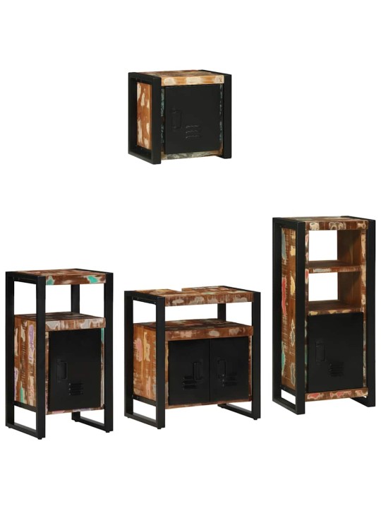Vannas istabas mēbeļu komplekts 4 pcs ciets atjaunots koks