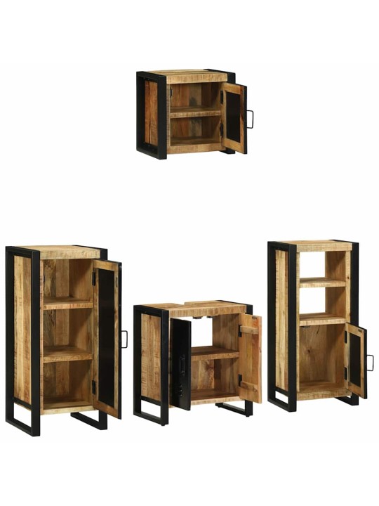 Vannas istabas mēbeļu komplekts 4 pcs brūna cieta mango koksne