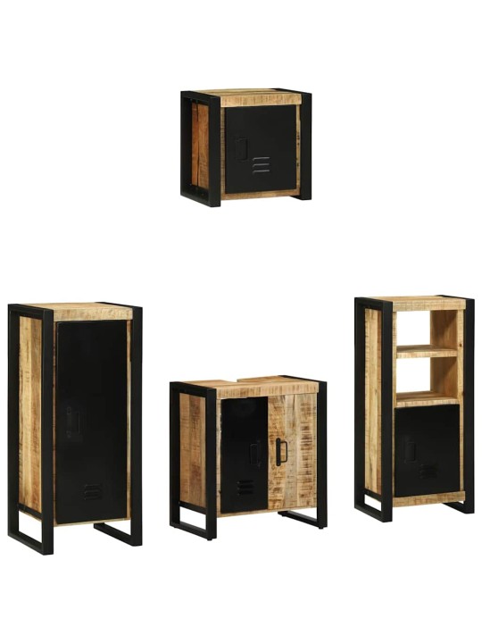 Vannas istabas mēbeļu komplekts 4 pcs brūna cieta mango koksne