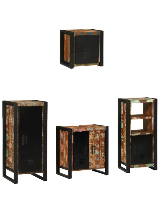Vannas istabas mēbeļu komplekts 4 pcs ciets atjaunots koks