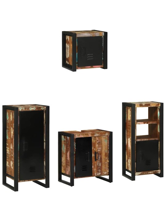 Vannas istabas mēbeļu komplekts 4 pcs ciets atjaunots koks