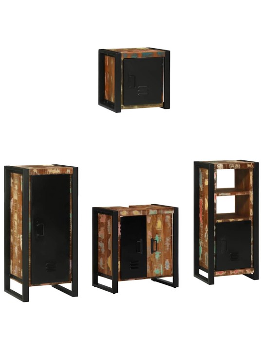 Vannas istabas mēbeļu komplekts 4 pcs ciets atjaunots koks
