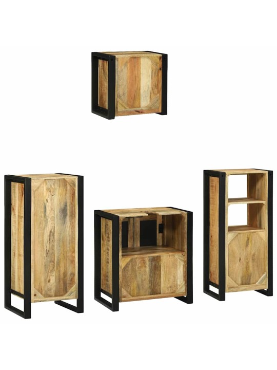 Vannas istabas mēbeļu komplekts 4 pcs brūna cieta mango koksne