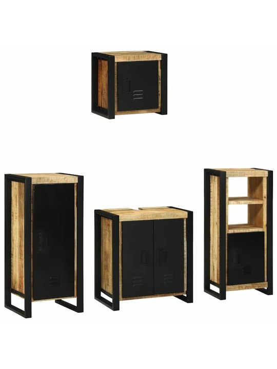 Vannas istabas mēbeļu komplekts 4 pcs brūna cieta mango koksne