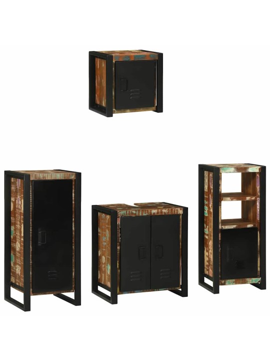 Vannas istabas mēbeļu komplekts 4 pcs ciets atjaunots koks