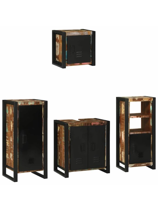 Vannas istabas mēbeļu komplekts 4 pcs ciets atjaunots koks
