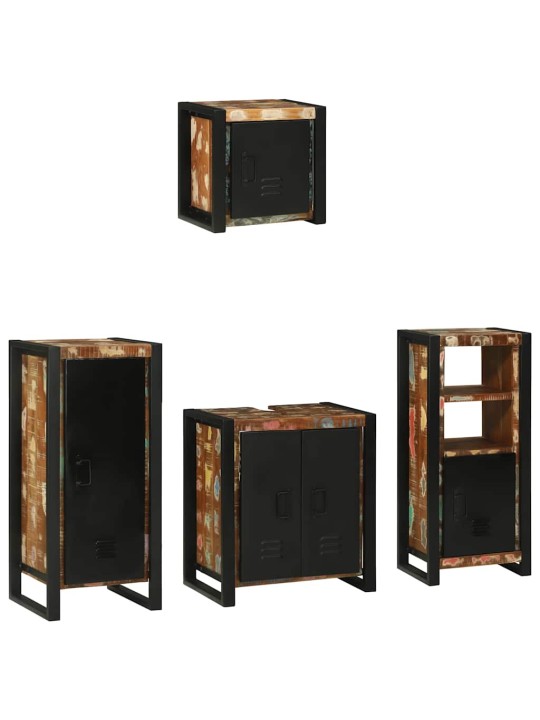 Vannas istabas mēbeļu komplekts 4 pcs ciets atjaunots koks