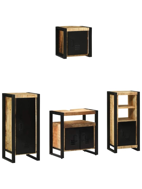Vannas istabas mēbeļu komplekts 4 pcs brūna cieta mango koksne