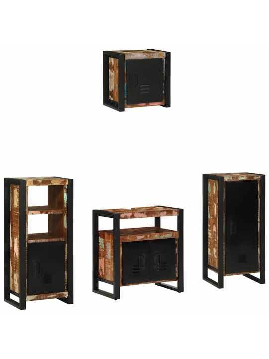 Vannas istabas mēbeļu komplekts 4 pcs ciets atjaunots koks