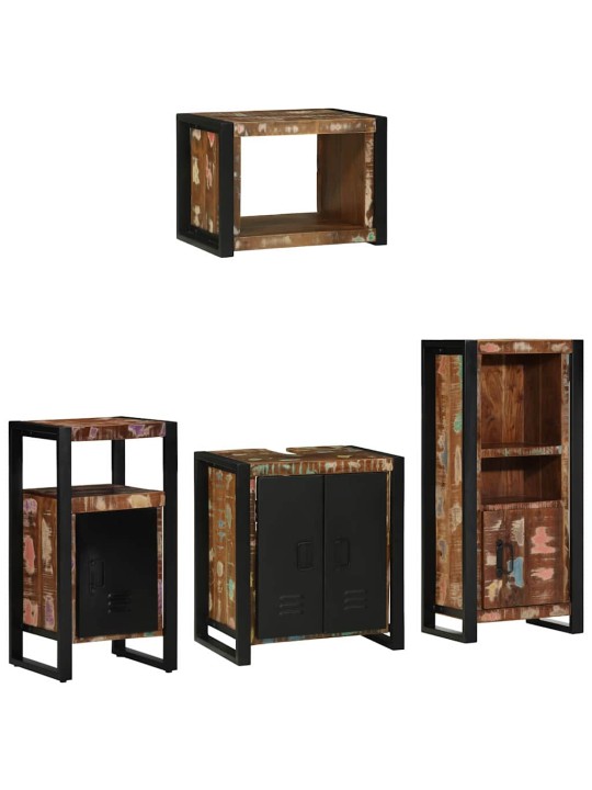 Vannas istabas mēbeļu komplekts 4 pcs ciets atjaunots koks