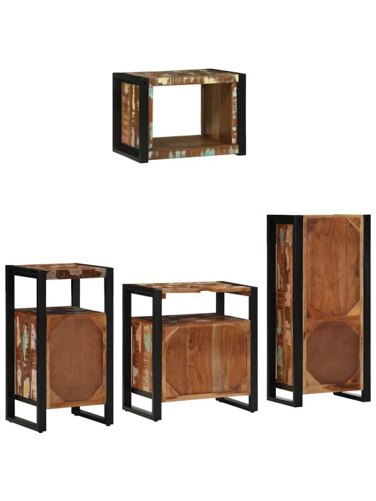 Vannas istabas mēbeļu komplekts 4 pcs ciets atjaunots koks