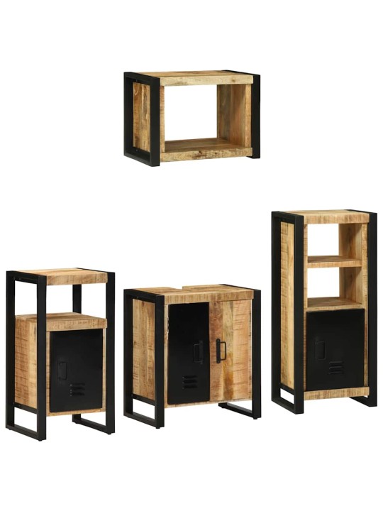 Vannas istabas mēbeļu komplekts 4 pcs brūna cieta mango koksne