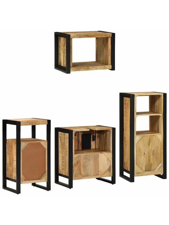 Vannas istabas mēbeļu komplekts 4 pcs brūna cieta mango koksne