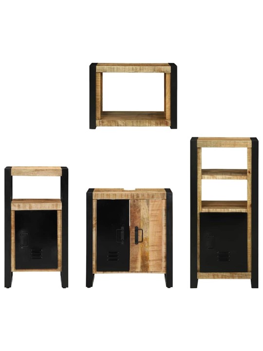 Vannas istabas mēbeļu komplekts 4 pcs brūna cieta mango koksne