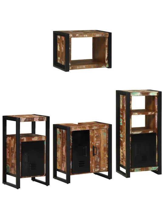 Vannas istabas mēbeļu komplekts 4 pcs ciets atjaunots koks