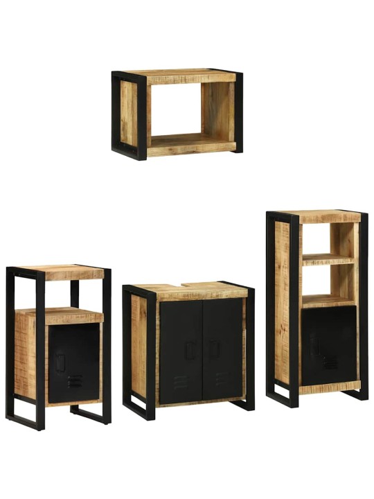 Vannas istabas mēbeļu komplekts 4 pcs brūna cieta mango koksne