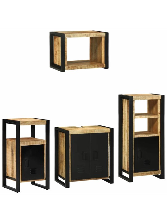 Vannas istabas mēbeļu komplekts 4 pcs brūna cieta mango koksne
