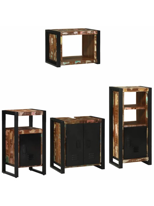 Vannas istabas mēbeļu komplekts 4 pcs ciets atjaunots koks