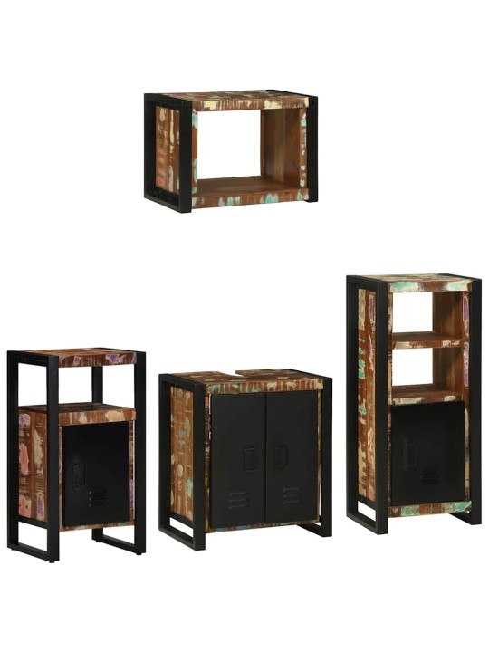Vannas istabas mēbeļu komplekts 4 pcs ciets atjaunots koks