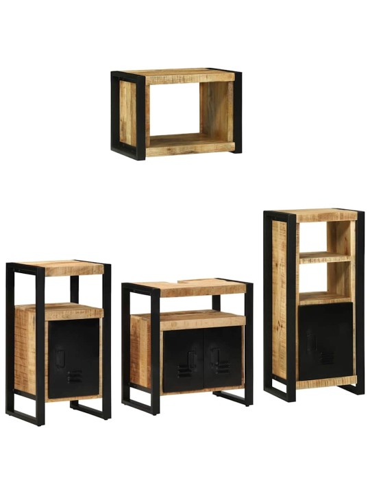 Vannas istabas mēbeļu komplekts 4 pcs brūna cieta mango koksne