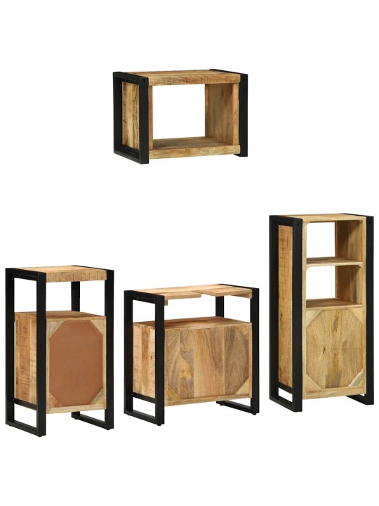 Vannas istabas mēbeļu komplekts 4 pcs brūna cieta mango koksne