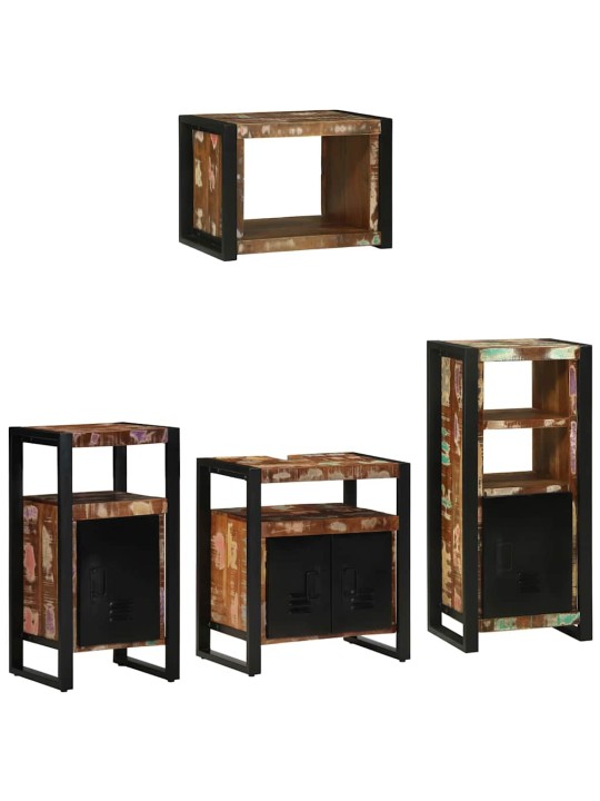 Vannas istabas mēbeļu komplekts 4 pcs ciets atjaunots koks
