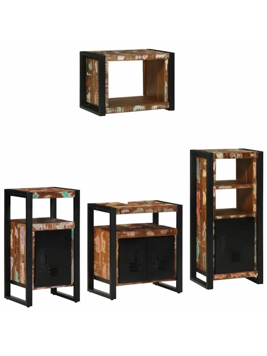 Vannas istabas mēbeļu komplekts 4 pcs ciets atjaunots koks